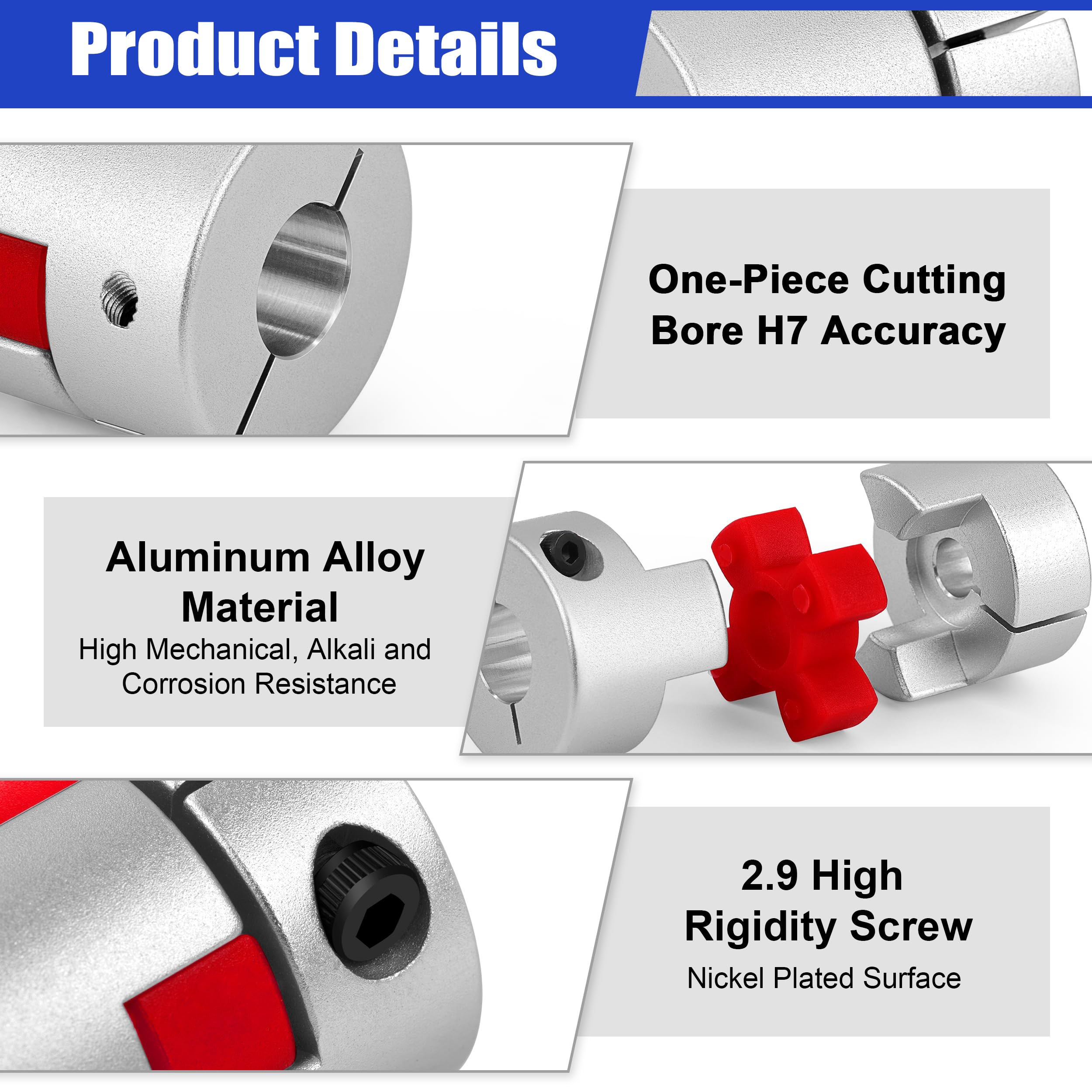 Acoplamiento de Eje de Ciruela D25 L30 Abrazadera Flexible Aleación de Aluminio 10x12mm para Impresora 3D CNC