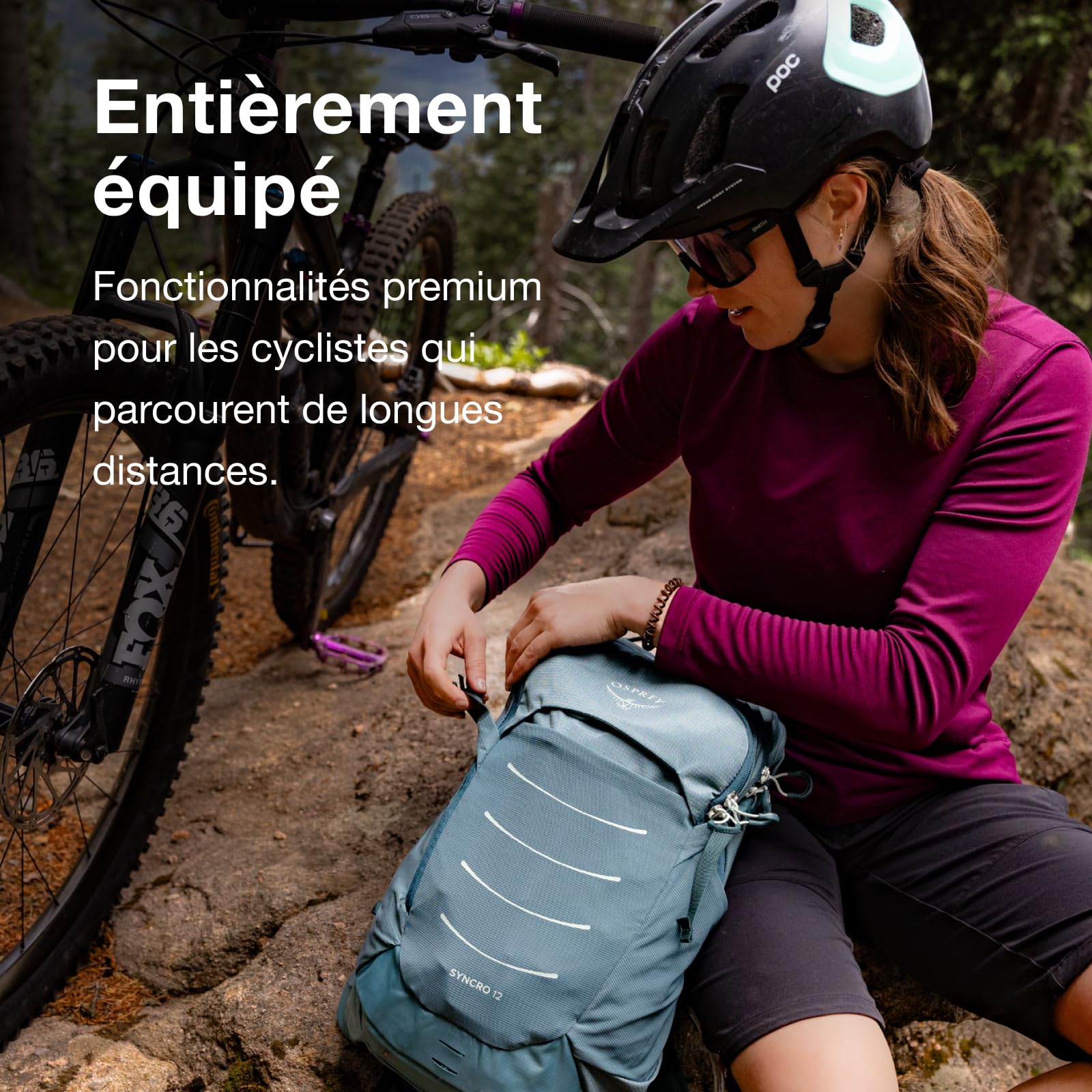 Osprey Syncro Sac à dos de vélo homme, 12L, Raven Black
