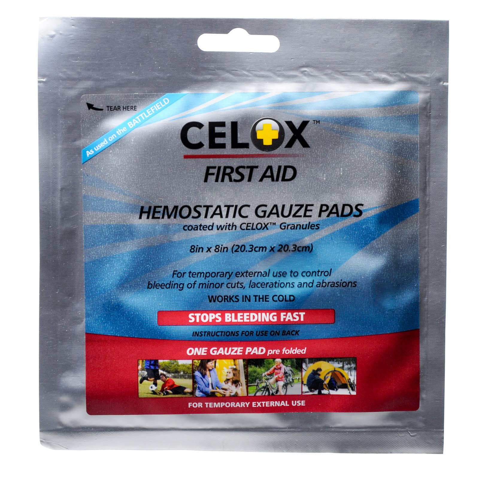 CELOX Gauze Pad, 8-Inch by 8-Inch