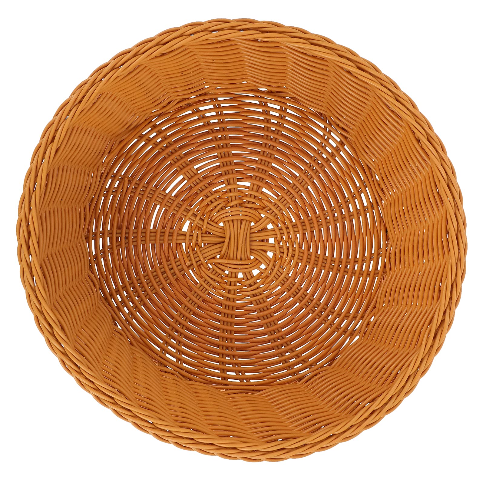 1pc Woven Fruit Basket Plastic Basket Home Decor Plastic Rattan Woven Basket Kitchen Organizer Home Storage Basket Fruit Storage Bin Imitation Rattan Basket Bread Basket