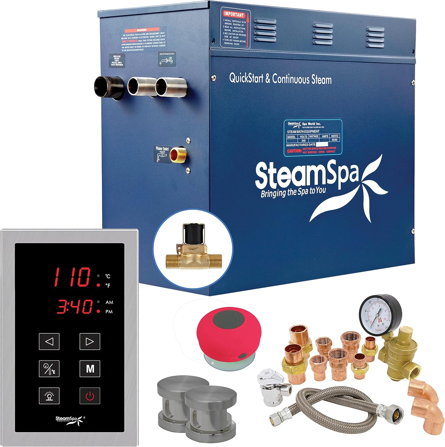 Buy Steam Shower Generator Kit System Brushed Nickel Steam Shower
