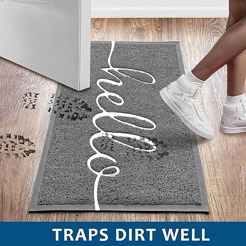 Vista 51 de EARTHALL Divertidos tapetes con texto en inglés "Hello Mats" para exteriores/interiores, 48 x 32 pulgadas, tapete para puerta delantera, entrada al
