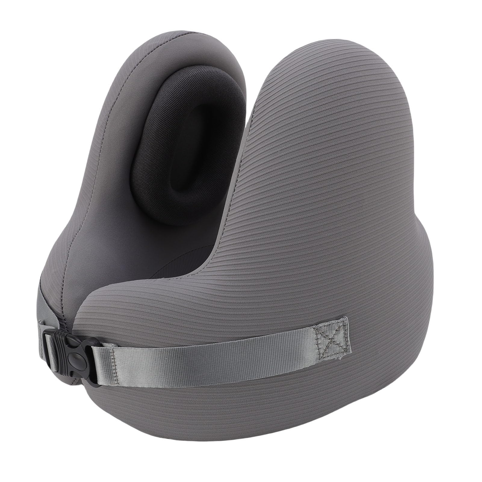 Almohada de Viaje para el Cuello con Orejeras con Cancelación de Ruido y Espuma Viscoelástica para Avión, Tren o Uso Doméstico