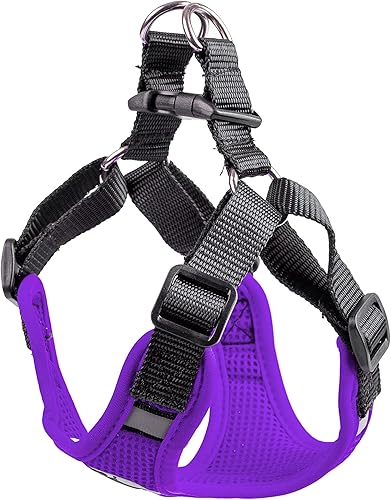 Miniatura 7 de Huxley & Kent Scout LoPro - Arnés para caminar y entrenar, color morado (extra grande, 40-70 libras), arnés de malla fácil de controlar para perros