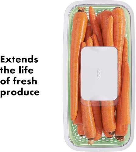 Miniatura 7 de OXO Good Grips GreenSaver Produce Keeper - Molinillo de ensalada grande y de buen agarre