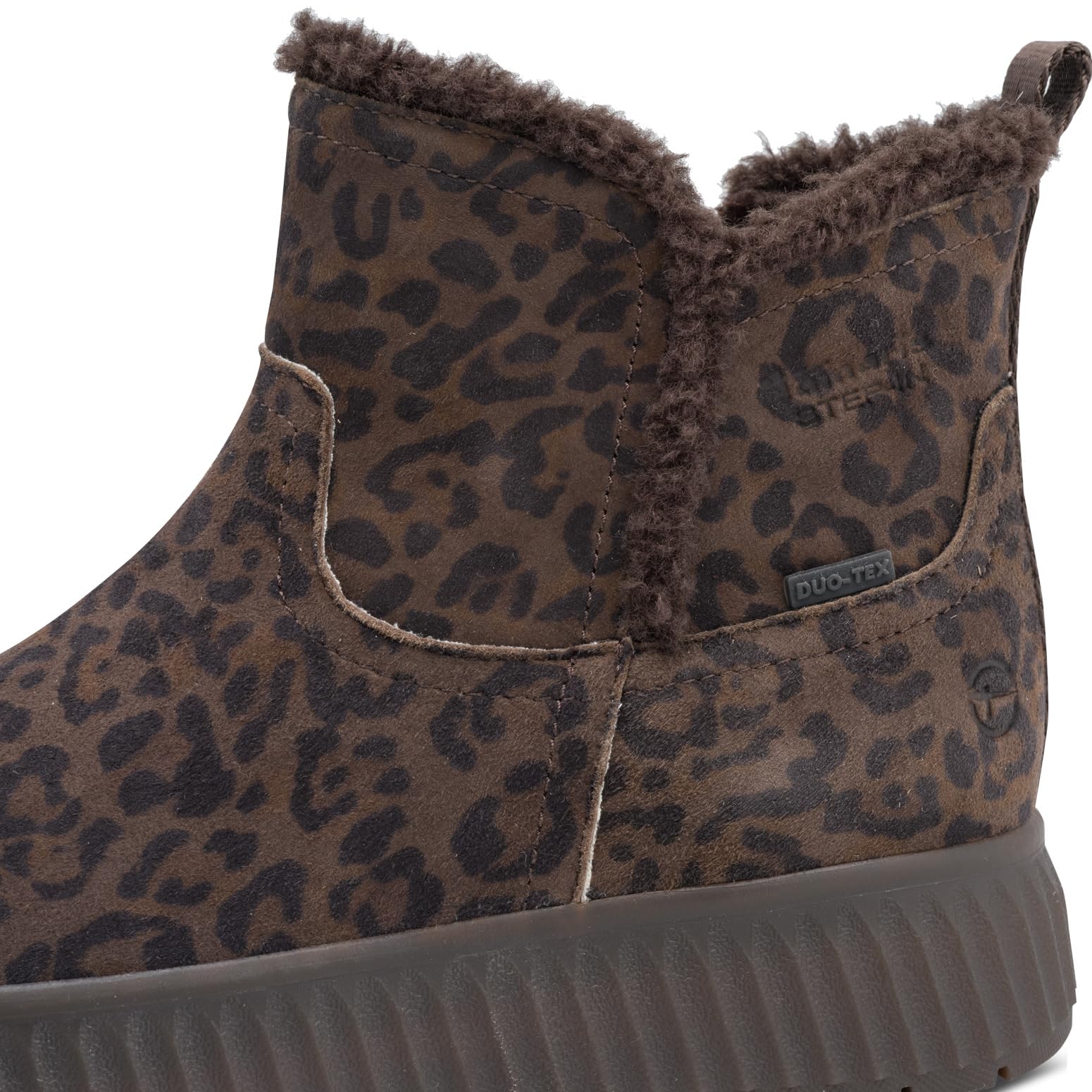 Tamaris Damen WIDE FIT Stiefelette aus Leder Step-In, Dark Leopard, 38 – Ansicht 4
