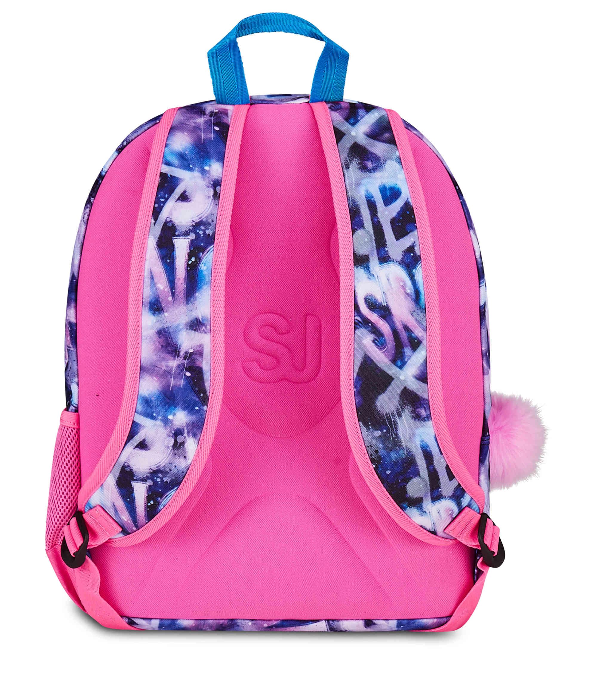 SJ GANG STYLE JAM GANG Zaino Scuola Doppio Scomparto, Sj Ever Multiviolet, Viola, 31 L, Con Tasca Porta Borraccia e Charm Staccabile, Elementari, Bambina
