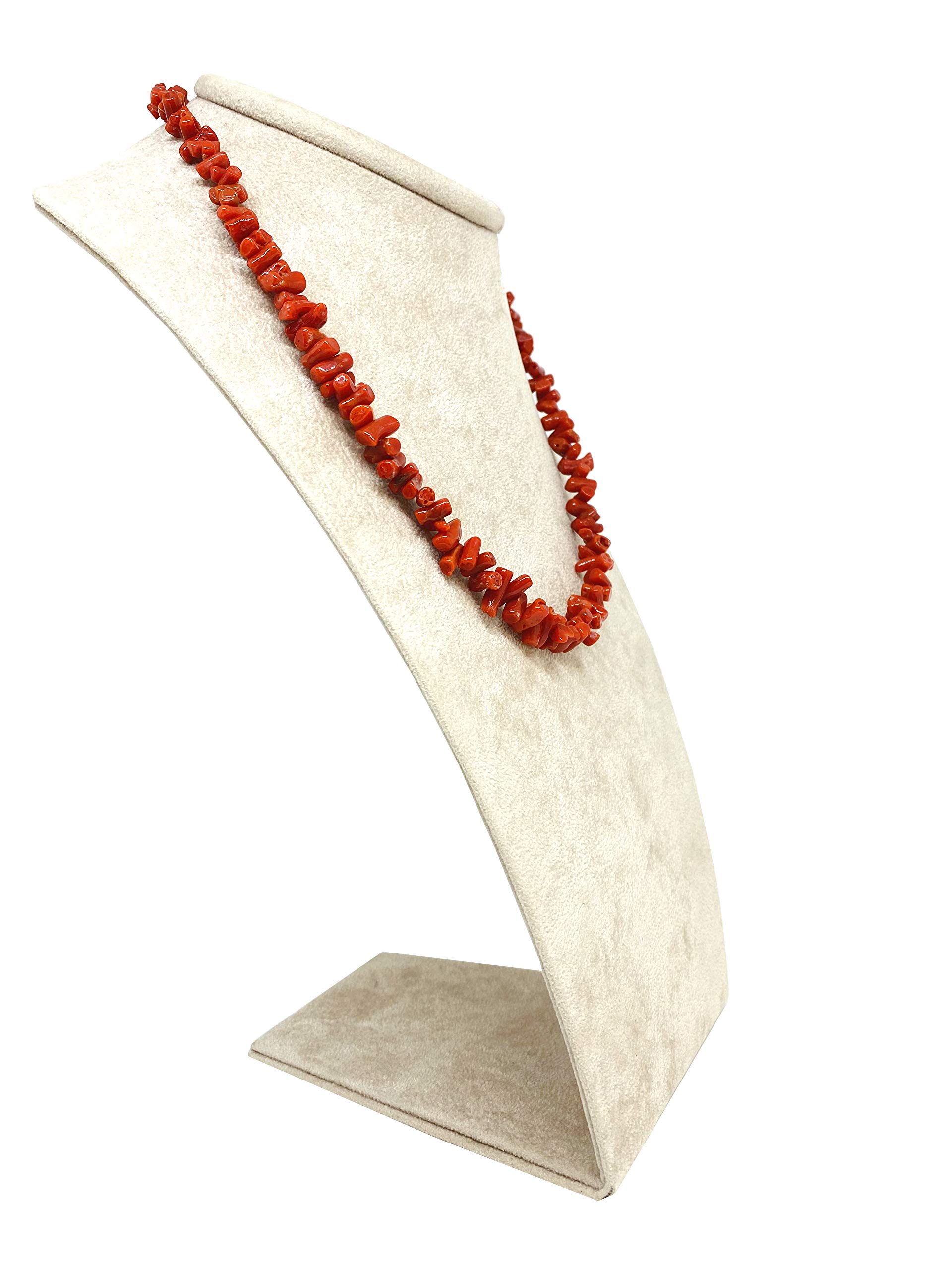 Sicilia Bedda - Collana in Corallo Rosso del Mediterraneo a frangia piccola - Argento 925 - Prodotto realizzato interamente a Mano