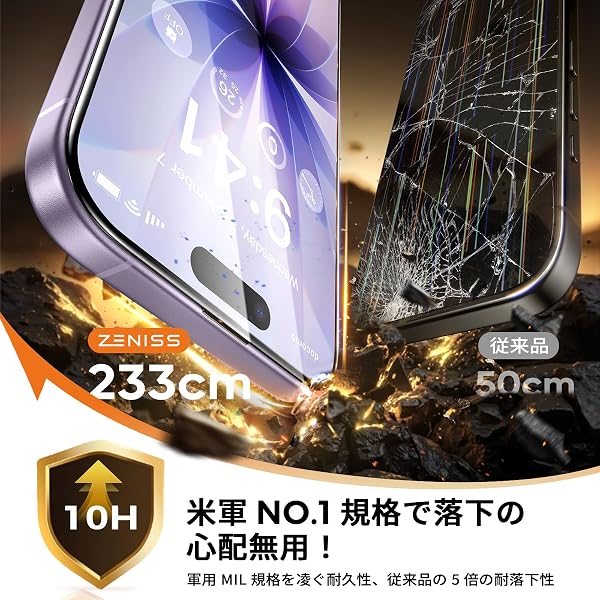 Zenissのストアを表示 iphone 17 ガラスフィルム 用【米軍No.1規格航空材料&独創的なガイド枠】 2枚セット いphone17 保護フィルム 全面保護 最強硬度10H 耐衝撃 气泡なしZeniss 自動吸着 貼付け簡単 iphone17フィルム 超クリア画質 高光沢 ブルーライトカット 目の疲れ軽減 強化ガラス アイフォン17 携帯フィルム 指紋防止 破損防止 飛散防止 超フィット感 極細黒縁あり 6.3インチ in use
