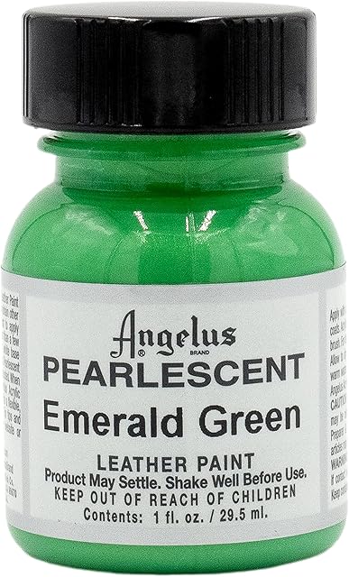 Angelus Brand Acrylic Leather Paint - Pearlescent Emerald Green