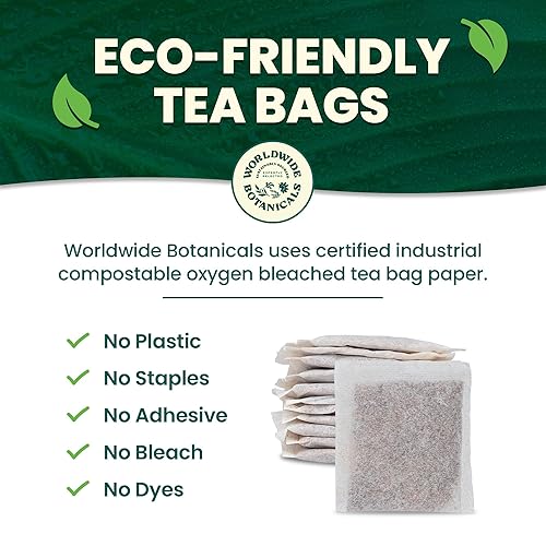 Miniatura 6 de Worldwide Botanicals Té orgánico de raíz de achicoria francesa  3 hierbas con 0.23 onzas por bolsa de té  Té de hierbas tostadas prebiótico  Sin