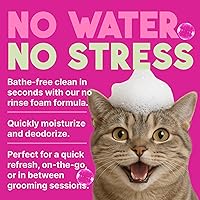 Vista 44 de TropiClean No Rinse Waterless Cat Shampoo Dandruff Treatment Moisturizing Dry Shampoo for Dry Skin USA Made Aqua de Coco Scent 7.4oz.