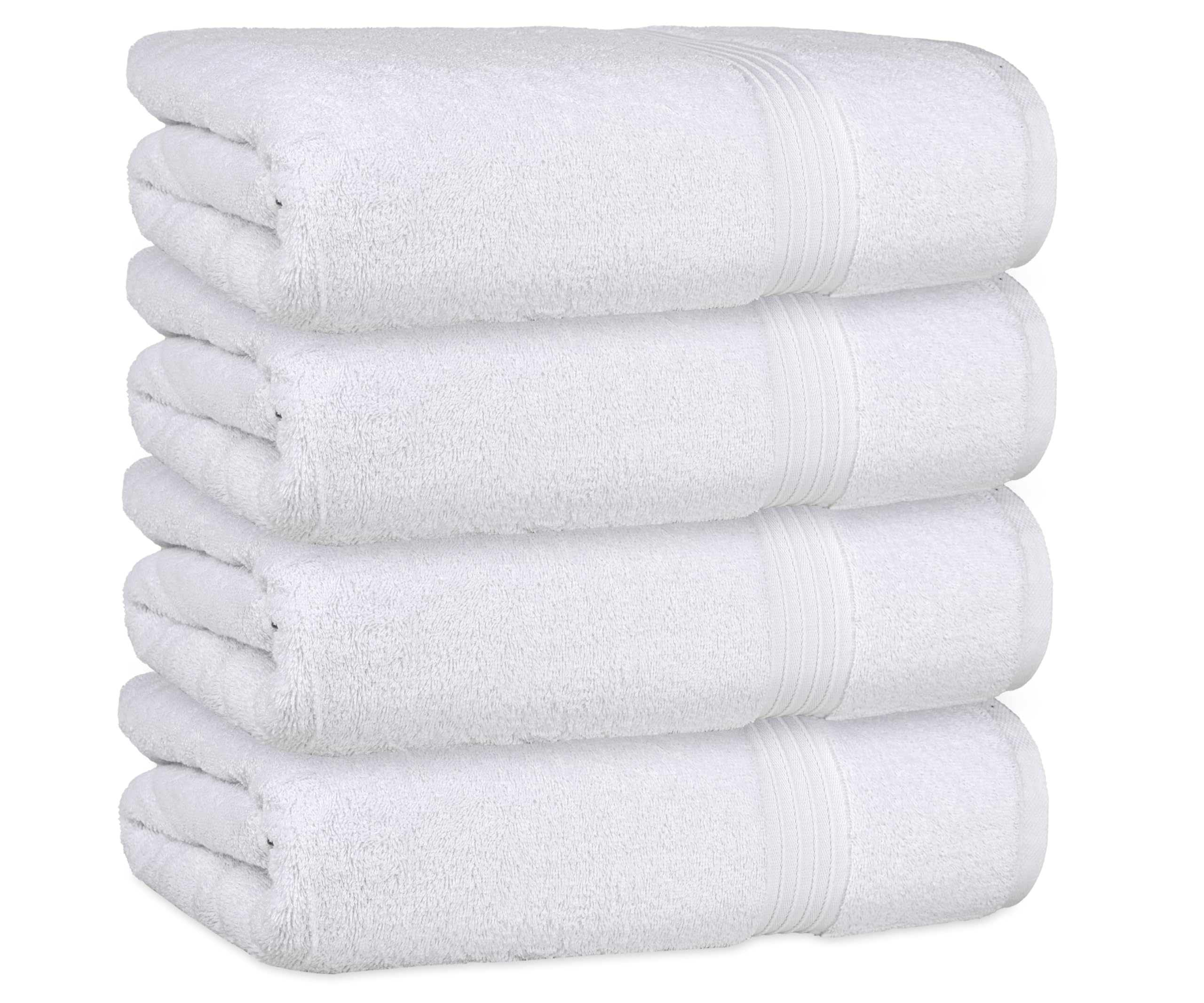 Bliss Casa Bath Towel Set (4 Pack, 70 X 140 cm) - 600 GSM 100% Combed Cotton Quick Drying Highly Absorbent Thick Bathroom Towels - Soft Hotel Quality for Bath and Spa