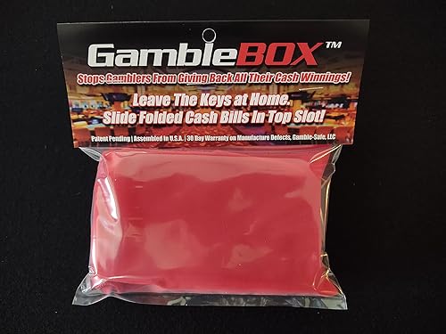 Miniatura 5 de Original USA Gamblebox Gambling Personal Pocket Cash Drop Lock Box Safe Wallet con bolsa de transporte de terciopelo rojo