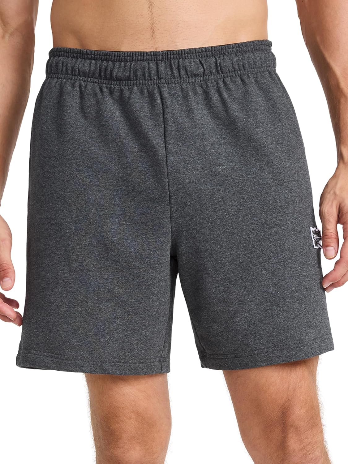 Reebok Mens Locker 7” Short, Standard Fit, Midweight Stretch Cotton-Poly Fabric