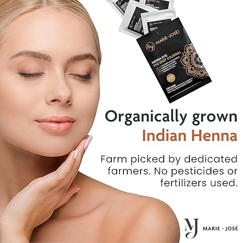 Miniatura 8 de Marie-José & Co Kit de tinte de cejas de henna tinte rubio, coloración de manchas de cejas, polvo de cejas de larga duración, a prueba de agua y