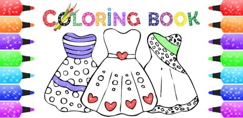 Coloring Book Glitter DressUp