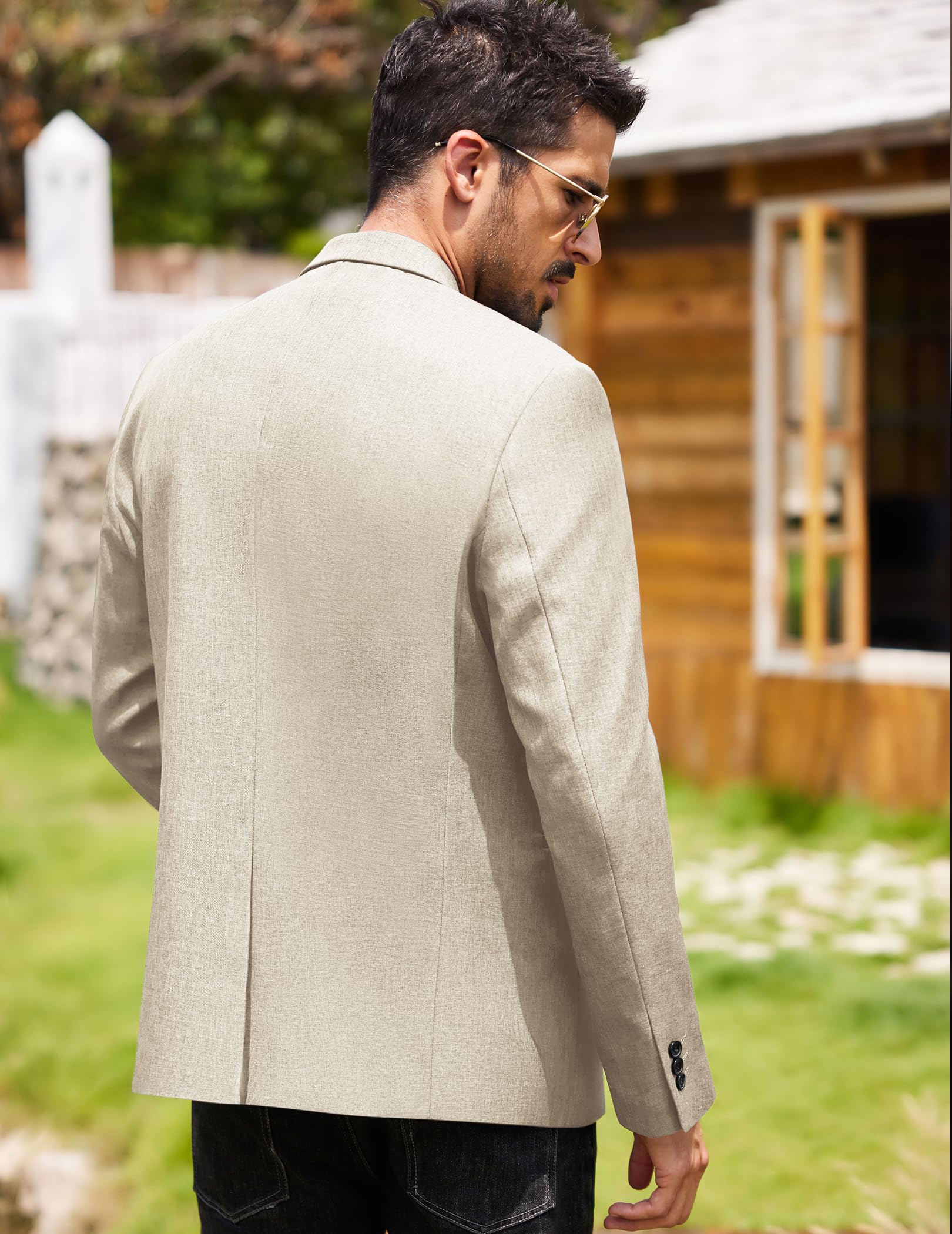 COOFANDY Herren Sakko Sportlich Casual Freizeit Modern Anzug Regular Fit 2 Knöpfe Business Anzugjacken