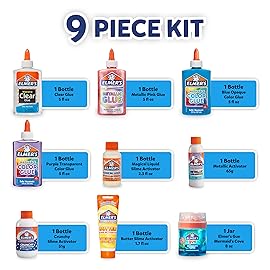 Elmer\'s Ocean Dive Slime Kit, Slime Supplies Include Liquid Glue, Activator, and Premade Slime, 9 Count