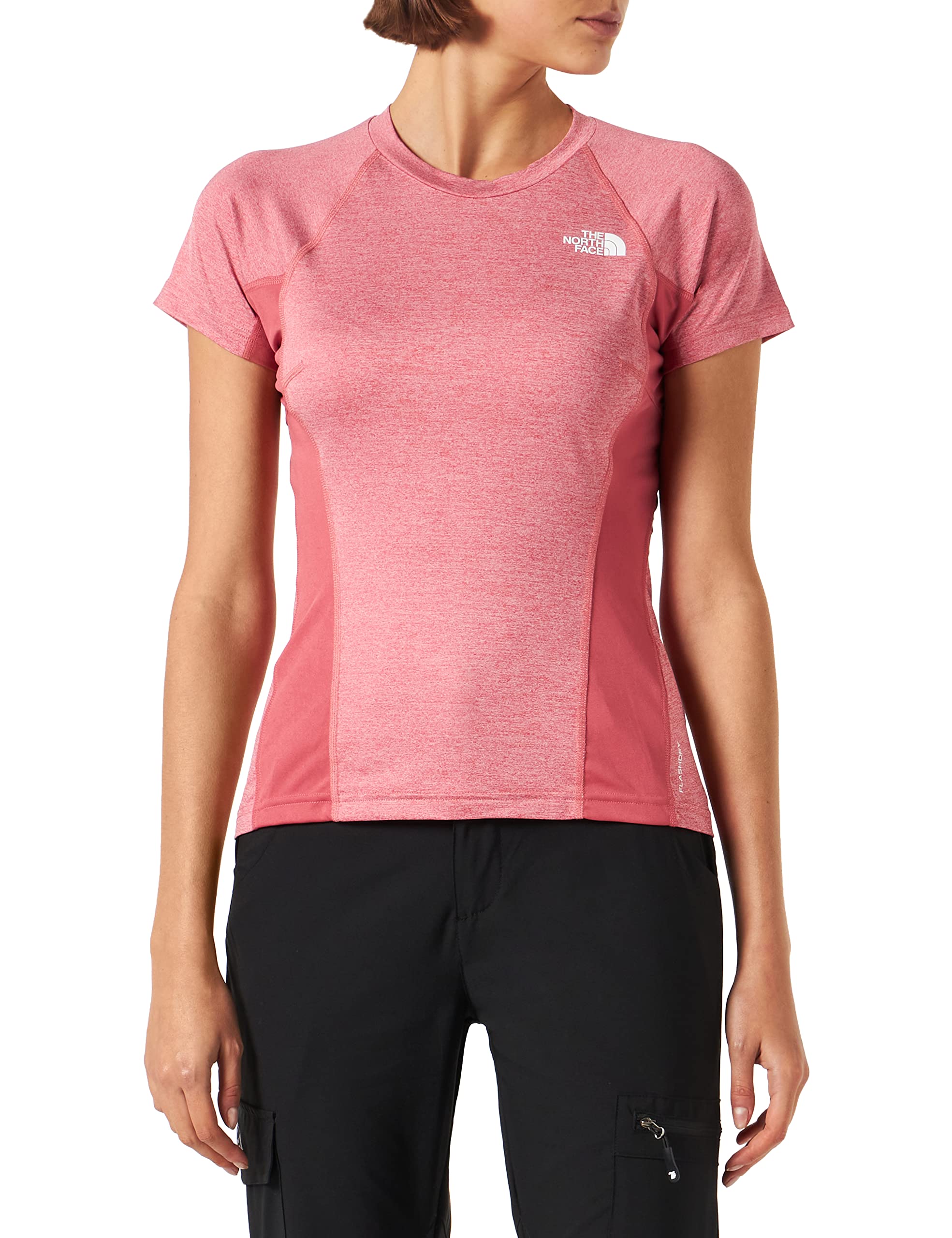 The North Face Women's Slate Rose/White Heather Athletic Outdoor T-Shirt: /White Heath Large