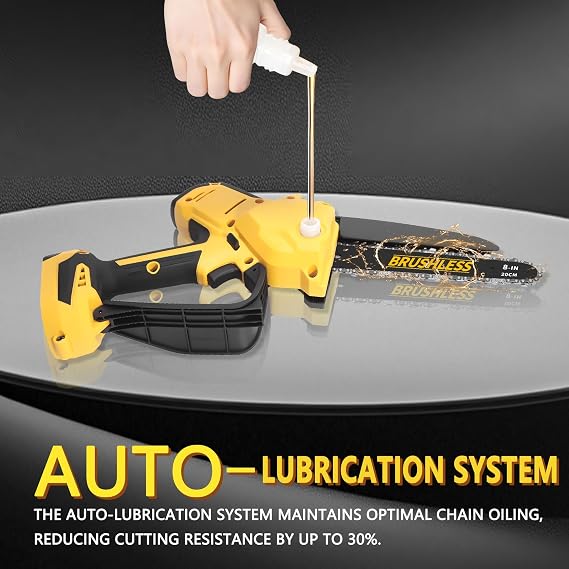 Mini Chainsaw Compatible With Dewalt 20V Battery MAX,8 Inch & 6 Inch Cordless Pruning Chainsaws,1000W Brushless Powered Mini Chain Saw for Tree Trimming (Not Battery)