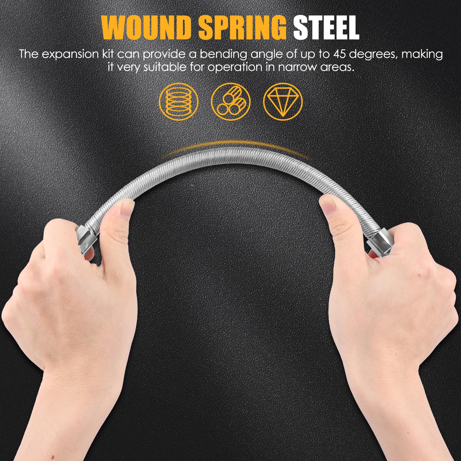 LZVXTYM 4 Pcs Flexible Socket Extension Bar Set, 1/2