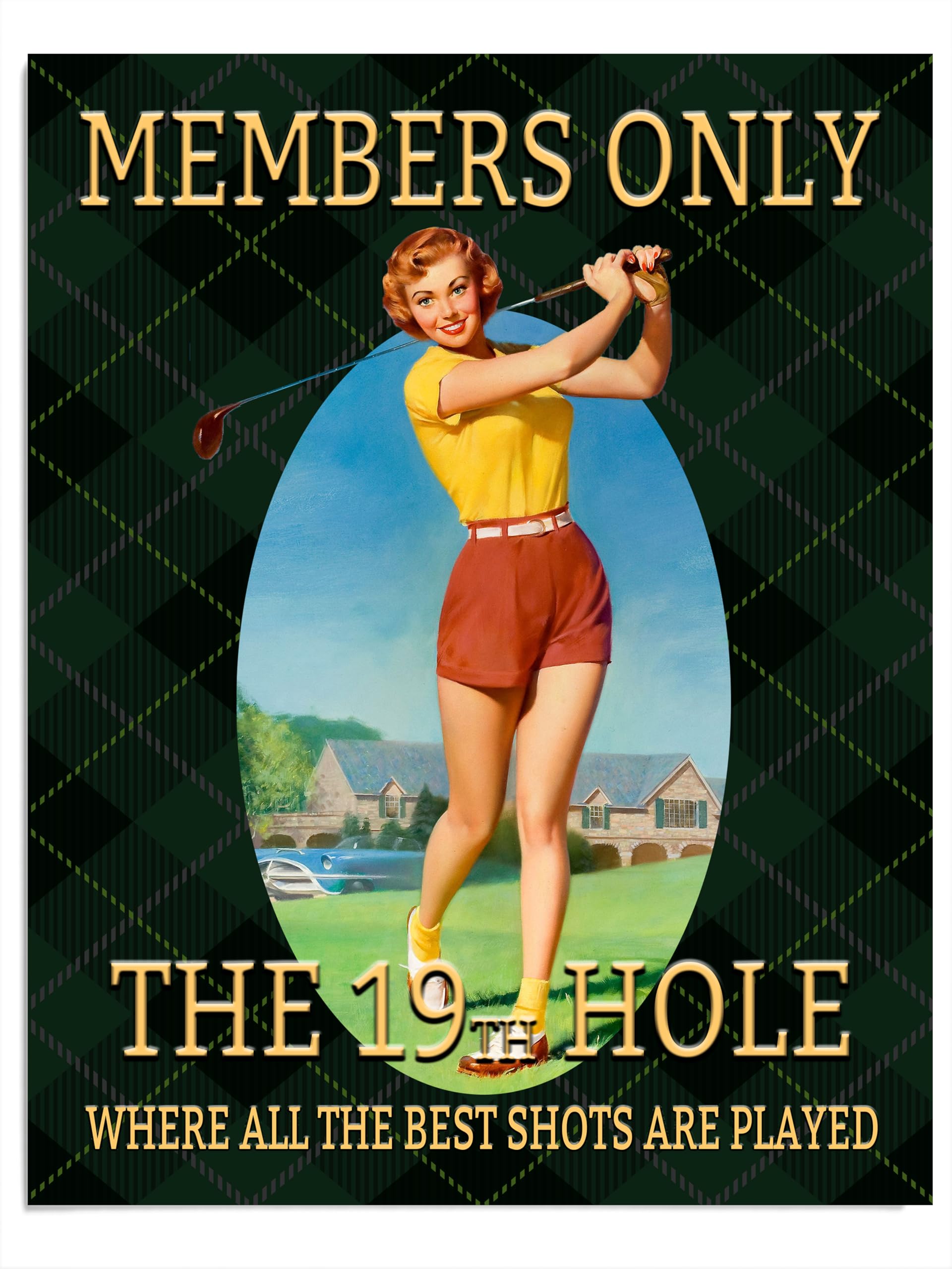 Amazon.com: The 19th Hole-Members Only - Unframed - 11 x 14 Funny