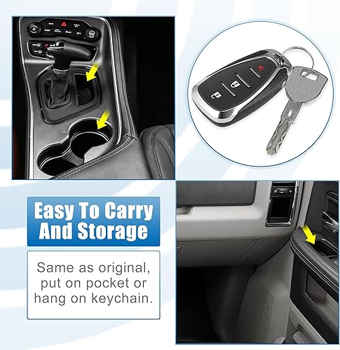 Miniatura 7 de X AUTOHAUX 3 botones de entrada sin llave para automóvil con control remoto de repuesto para llavero inteligente de proximidad HYQ4EA para Chevy