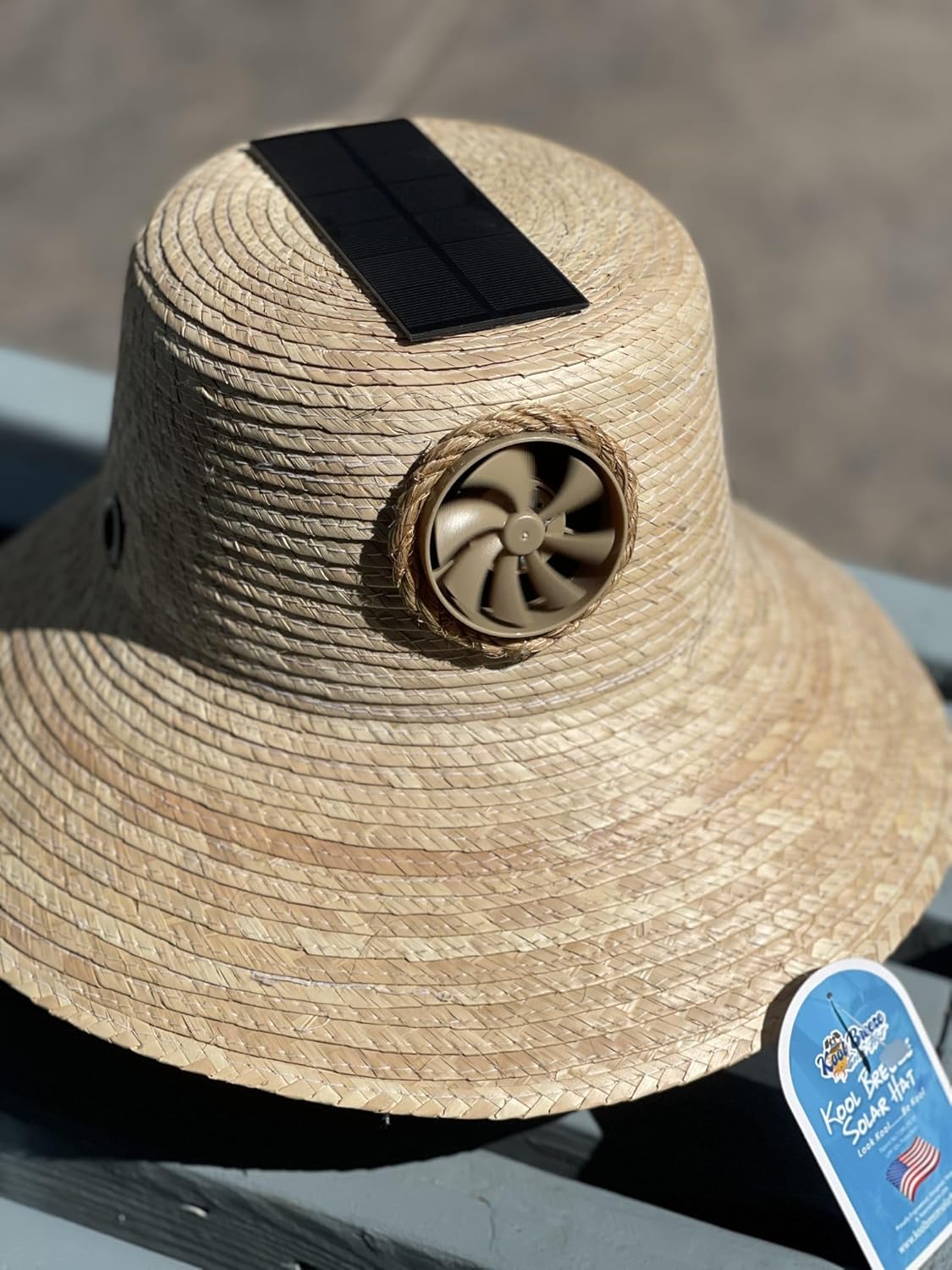 Plain Hadi Solar Hat - Sun Hat with Fan Ivory