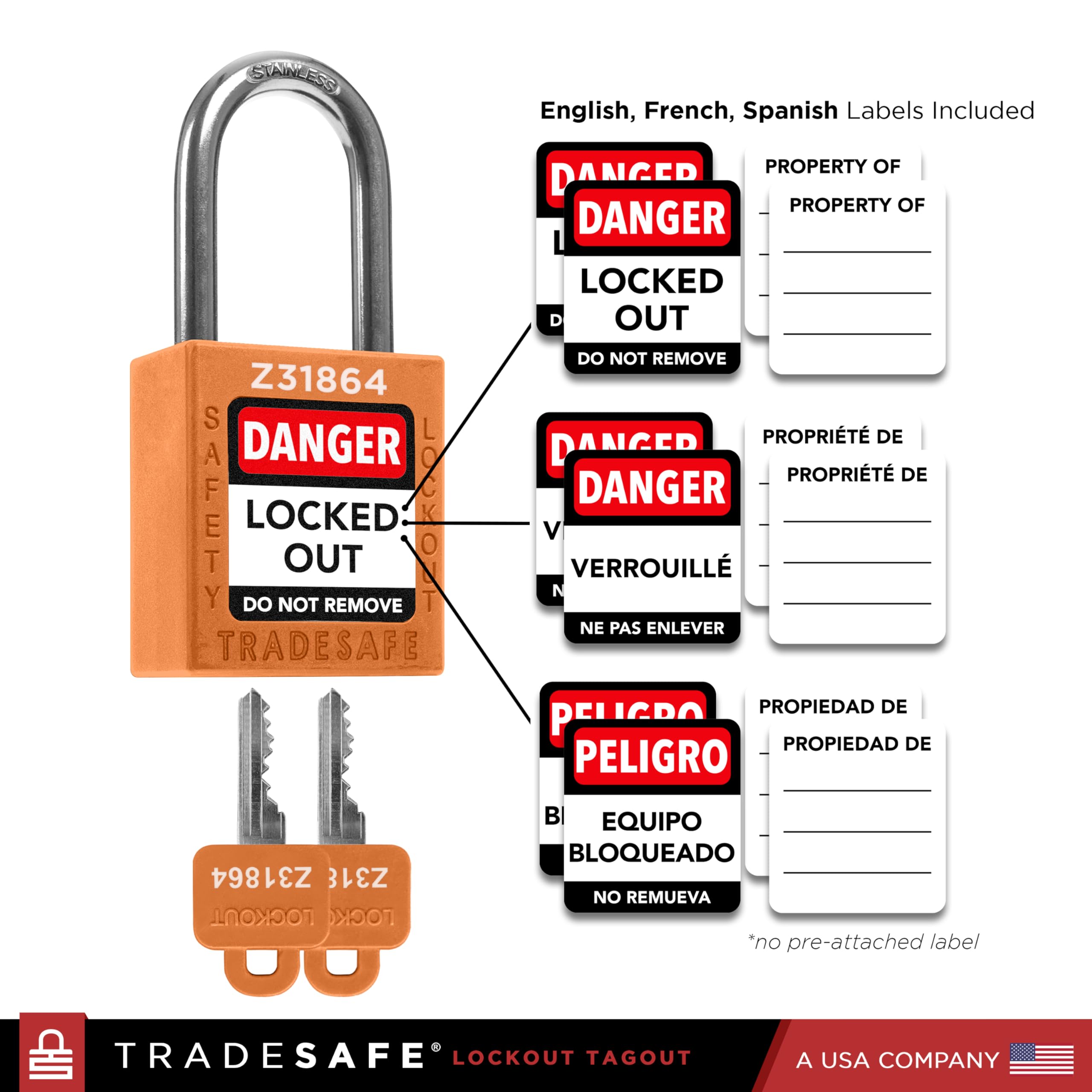 TRADESAFE Padlocks Grouping of 10