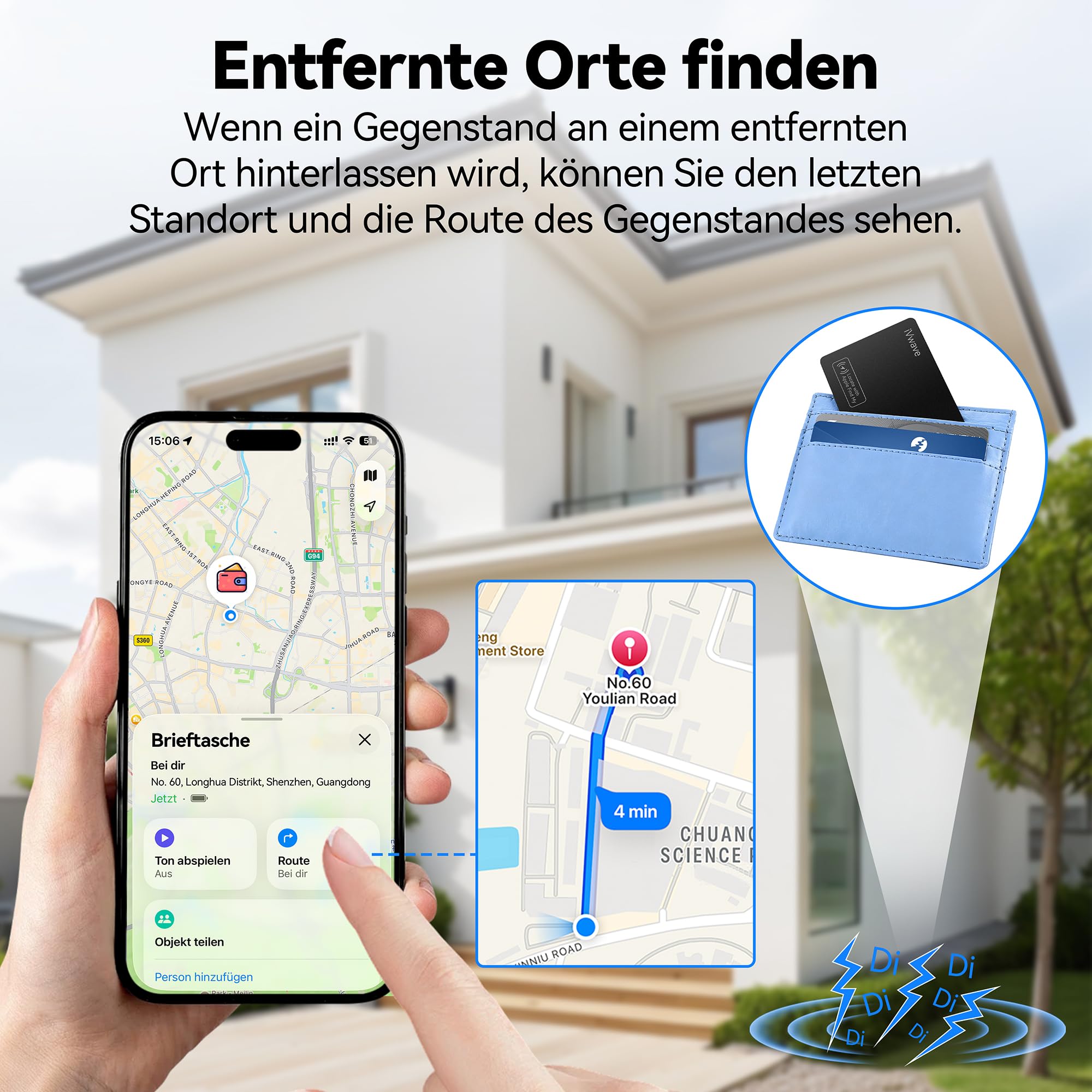 2 tarjetas de rastreador compatibles con Apple ¿Dónde está? Aplicación