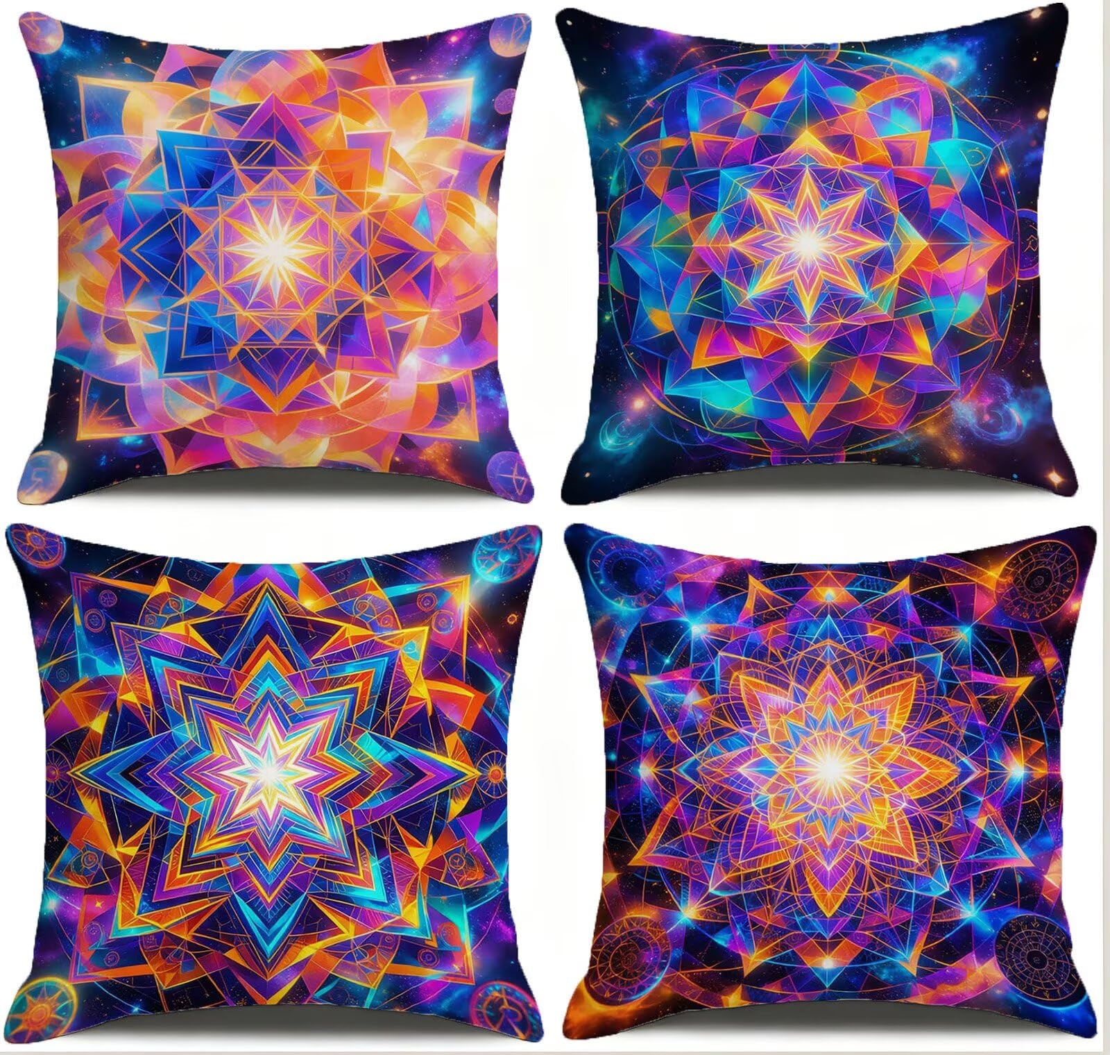 Cojines Exterior Vistoso Funda Almohada 45x45cm Juego de 4, Cod-437