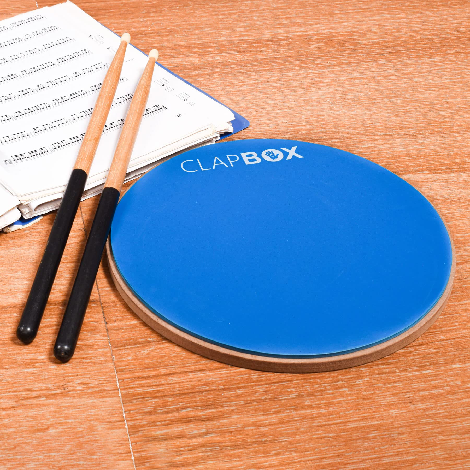 Clapbox Drum Practice Pad - 12 inches, Blue, CB-PPD (Practice Pad only) - Image 4 thumbnail