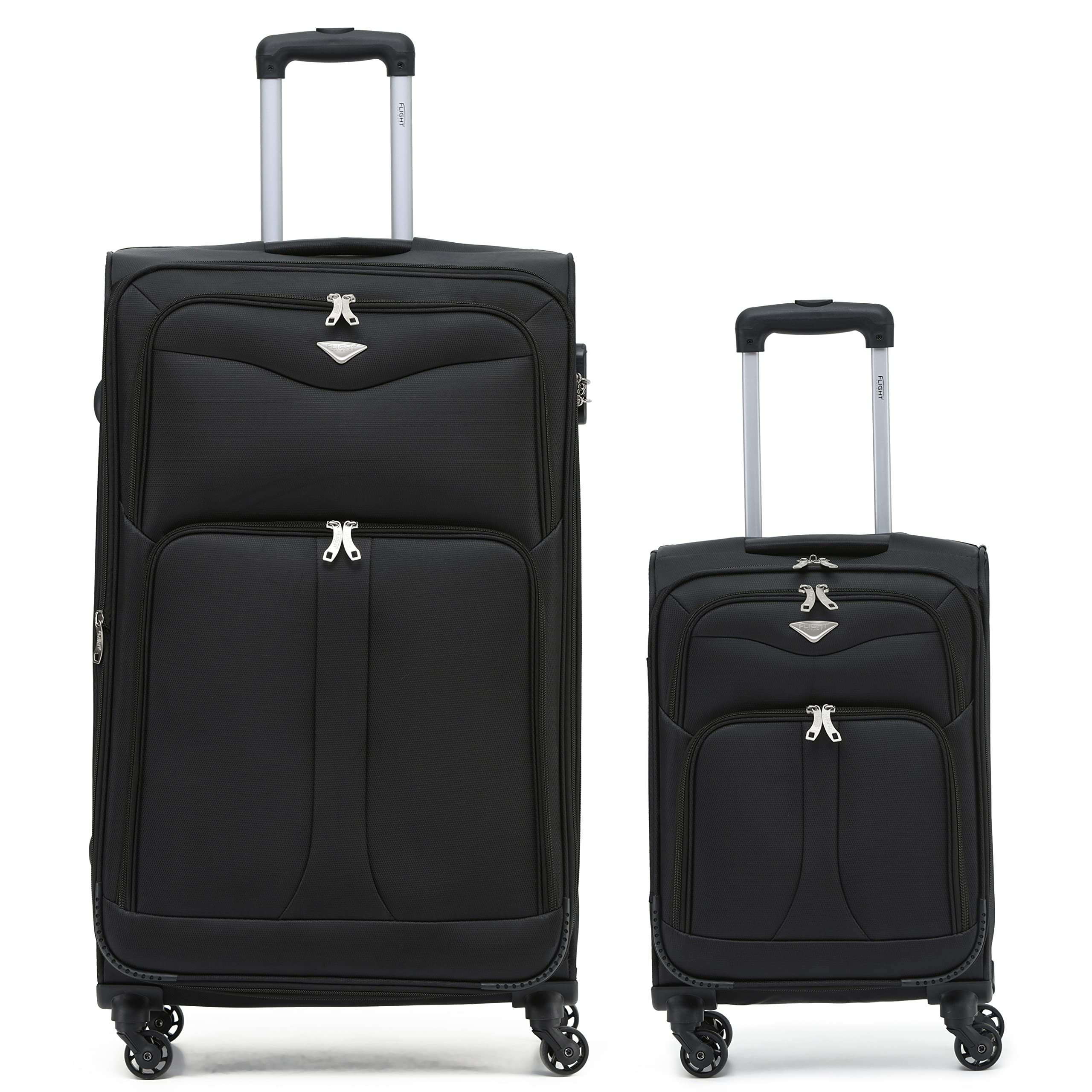 Flight Knight Lightweight 4 Wheel 800D Soft Case Suitcases Anti Crack Cabin & Hold Luggage Options Approved for Over 100 Airlines Including easyJet, BA & Many More! — view 39