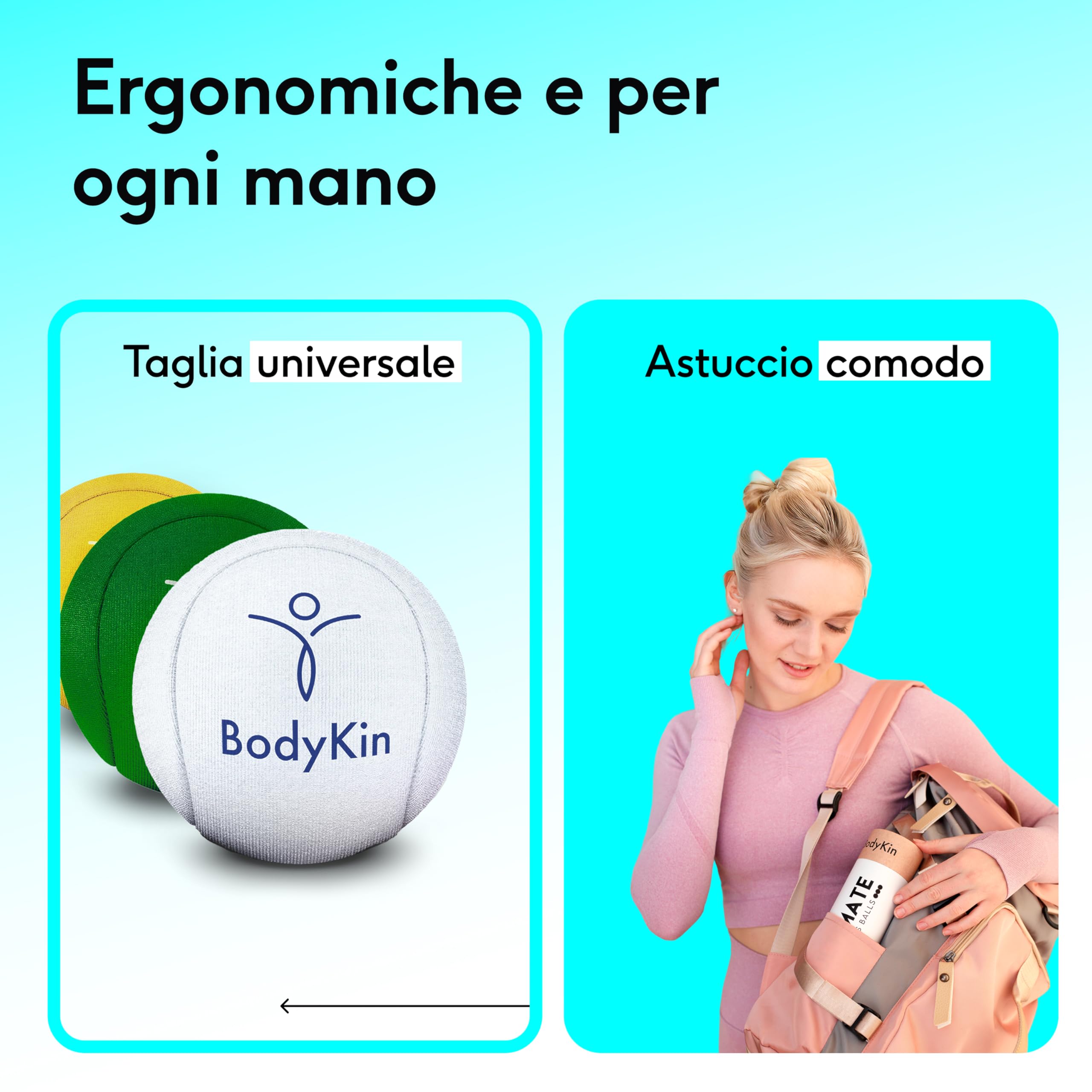 3 palline anti-stress e riabilitazione della mano, palline per bambini e adulti, perfette per ADHD, 3 resistenze