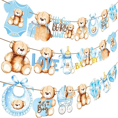 Miniatura 2 de Decoraciones de oso de peluche para baby shower, We Can Bearly Wait, decoraciones de fiesta de cumpleaños, guirnaldas y suministros temáticos de oso