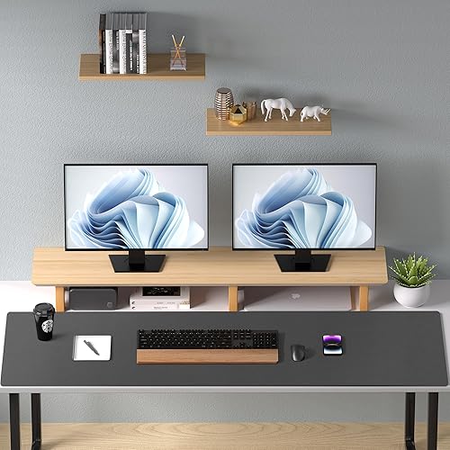 Miniatura 216 de Aothia Protector de escritorio de cuero, alfombrilla para mouse, alfombrilla de escritorio de oficina, antideslizante, de piel sintética, Agua,Azul