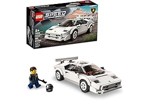 Speed Champions Lamborghini Countach 76908, Replica Race Car Lego Toy, Collectible Building...