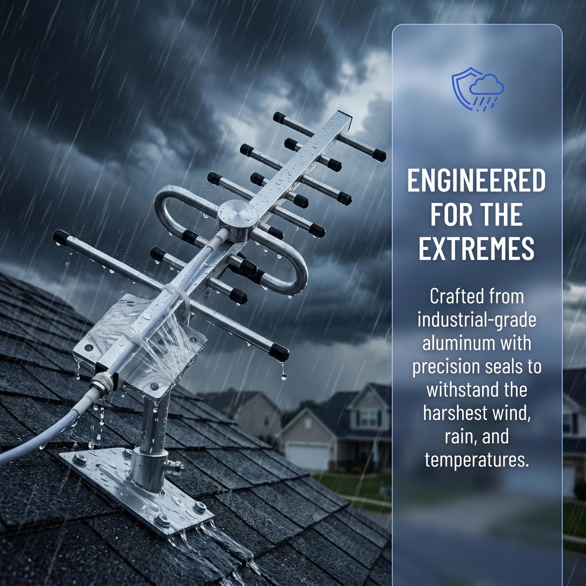Antenne Yagi LTE 2G/3G/4G 10 dBi 698-2700 MHz LTE pour l'extérieur avec N-F | Amplificateur d'antenne directionnelle pour routeur réseau avec câble de 5 m