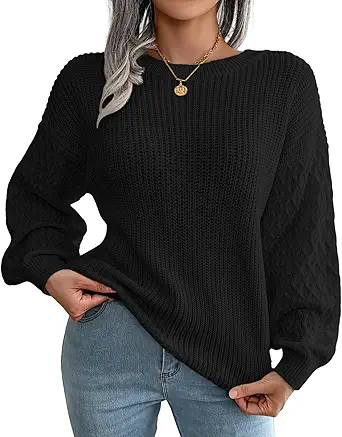 Fall Sweaters for Women Lightweight, Honeycomb Long Sleeve, Crewneck, Textured Knit, Womens Fall Fashion 2025