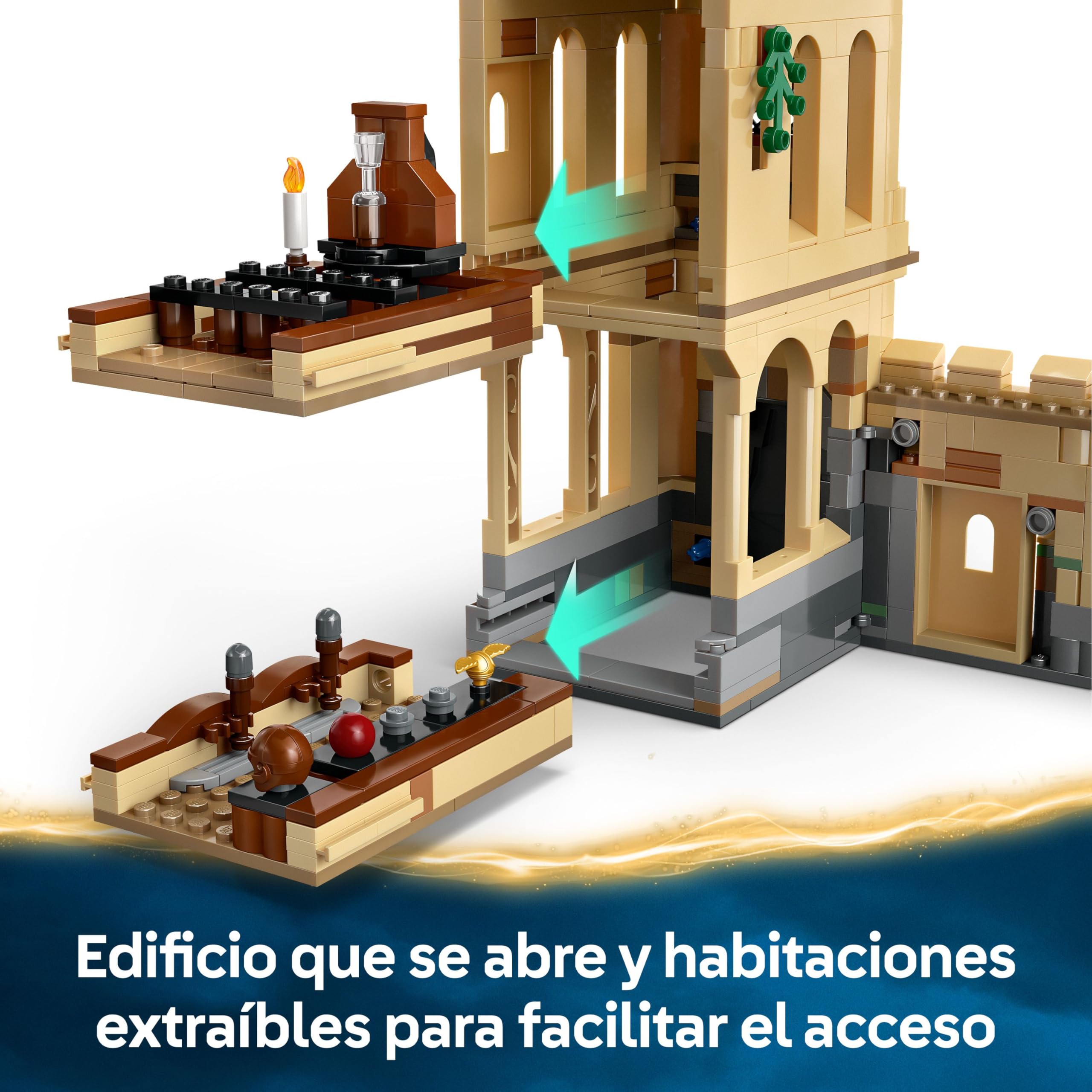 LEGO Harry Potter Castillo de Hogwarts: Clase de Vuelo y Quidditch con 6 Minifiguras Inc. Draco Malfoy y Profesora McGonagall para el Juego de rol, Juguete para Niños y Niñas de 9 Años o Más 76447