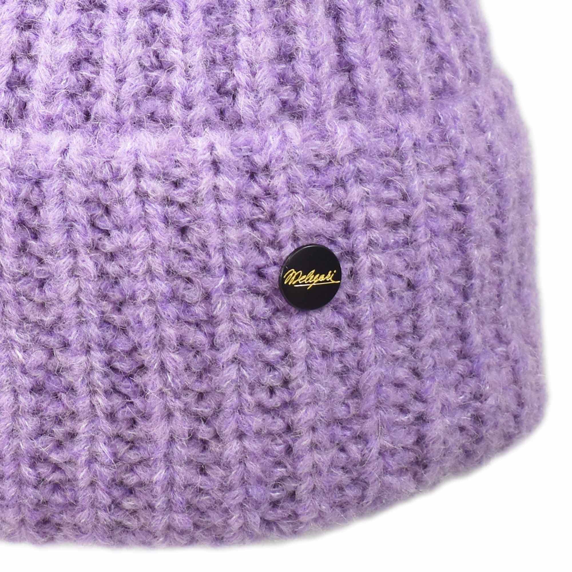 Melegari Bonnet en tricot avec revers | Beanie Marika | Mélange de laine et d'alpaga | manufacture allemande de haute qualité | Unisexe