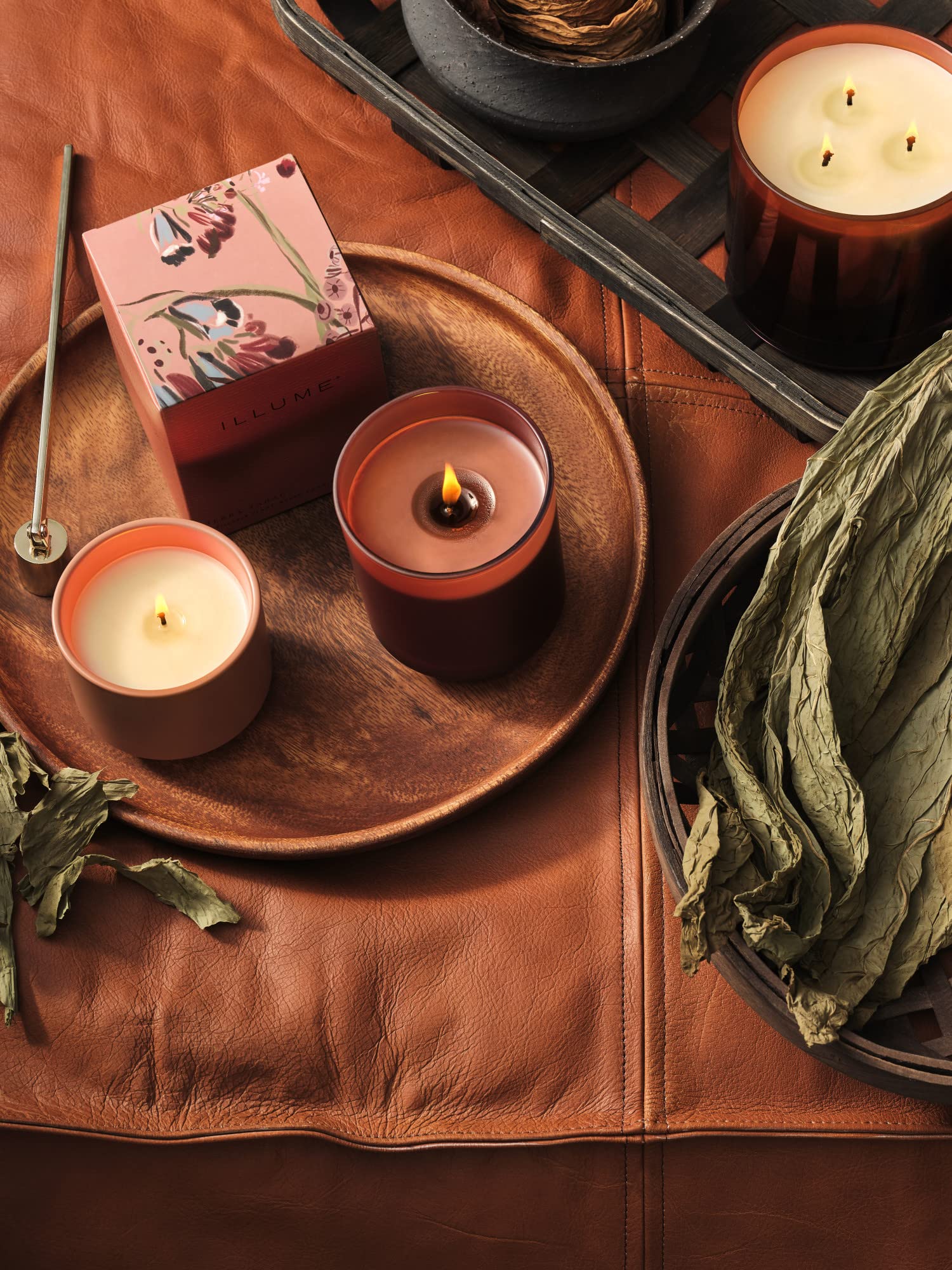 Illume Beautifully Done Essentials Terra Tabac Matte Ceramic Scented Soy Candle