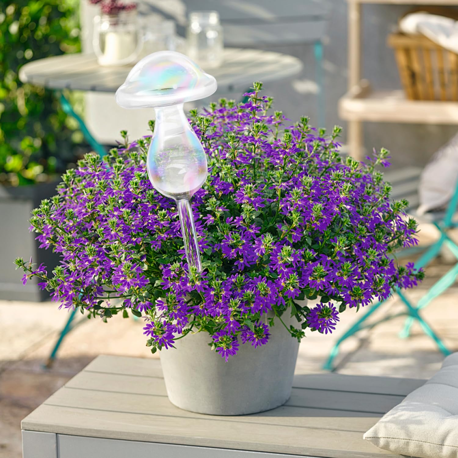 4 Pezzi globi di irrigazione per piante, Globi d'irrigazione per Piante a Forma di Fungo, Automatico Irrigatore Funghi,sistema di irrigazione automatico per piante e fiori per Piante in Vaso