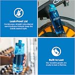 Nalgene 24 oz On The Fly Lock-Top Water Bottle, Slate Blue w/Glacial