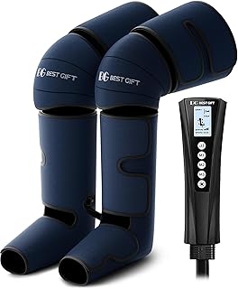 Gifts for Dad Mom Men Women Christmas Mothers Day, Fathers Day, Air Compression Massager with Heat for Foot, Leg, Calf, Thigh, Knee, Helpful for Vericose Veins, Muscle Fatigue, Cramps, Swelling, Edema