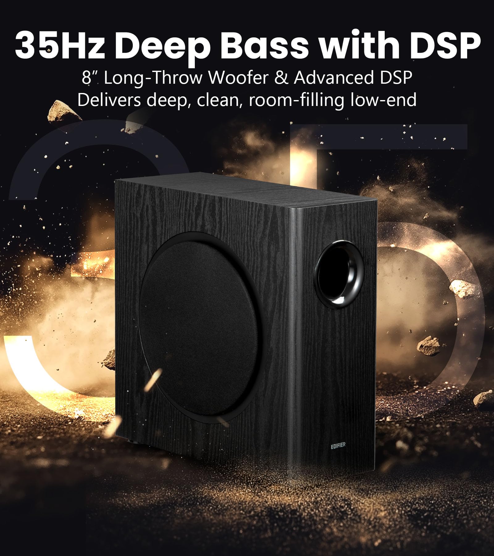 Amazon.co.jp: Edifier T5s パワードアクティブサブウーファー 70W RMS