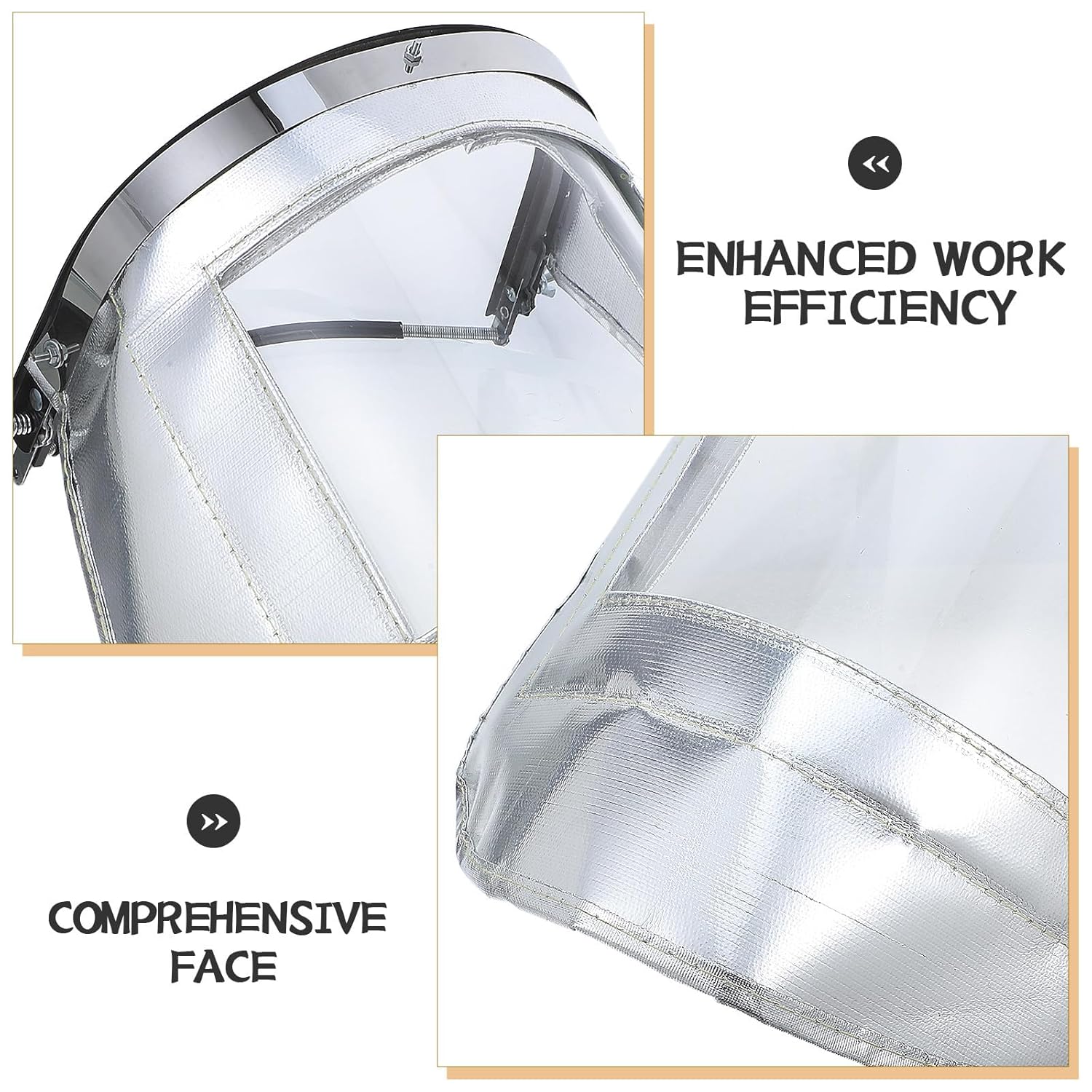 Heat Resistant Welding Hood - Industrial Aluminum Foil Face Cover - Anti-Splash Welder Face Protector with Flip Up Visor for Workshop Use
