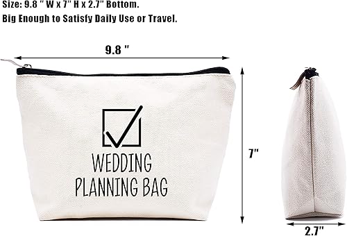 Miniatura 2 de LIBIHUA Obtener regalo de boda - Bolsa de maquillaje bolsa de cosméticos bolsa de viaje, Beige, 253-wedding Bolsa de planificación