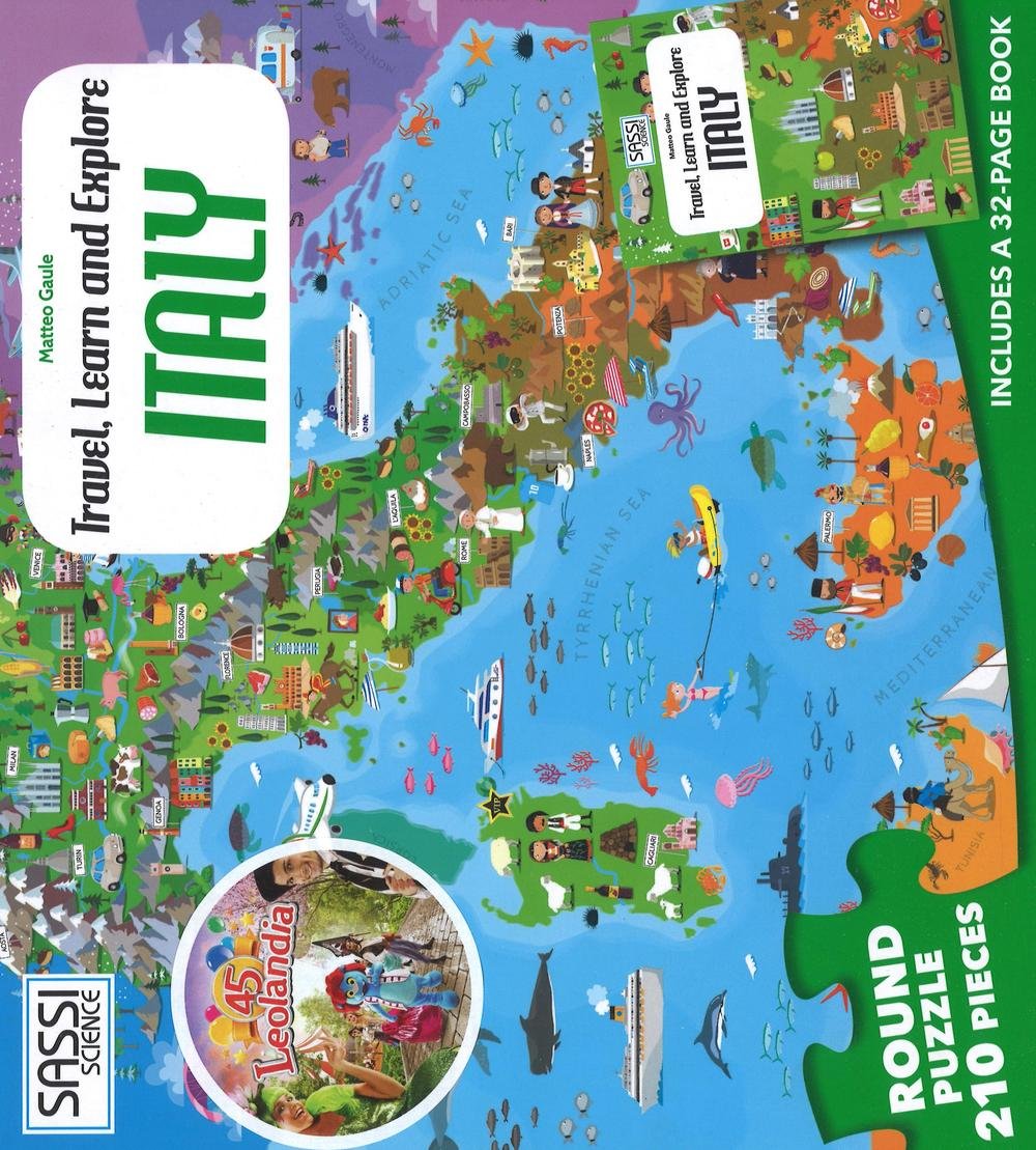 Italy. Travel, learn and explore. Libro puzzle